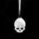 Totenkopf Zuckerlöffel und Teelöffel - Skull Löffel - benutzt